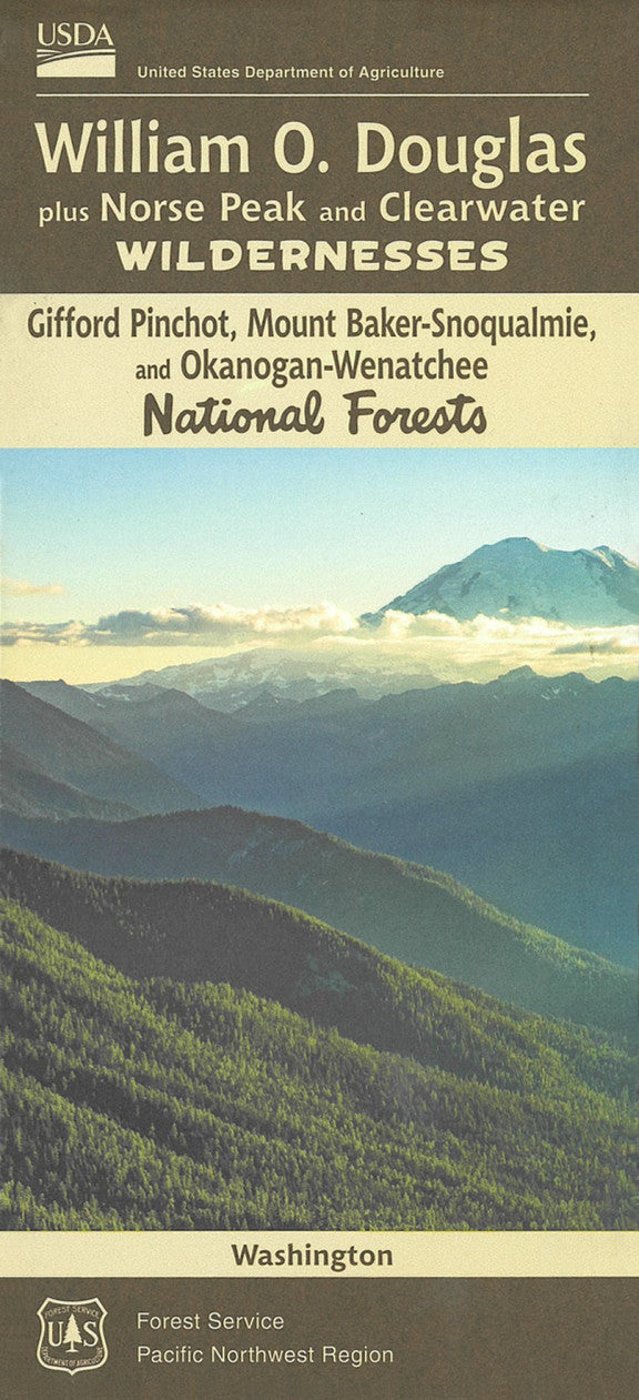 Gifford Pinchot National Forest - William O. Douglas, Norse Peak and Clearwater Wildernesses Forest Service Map - Cover