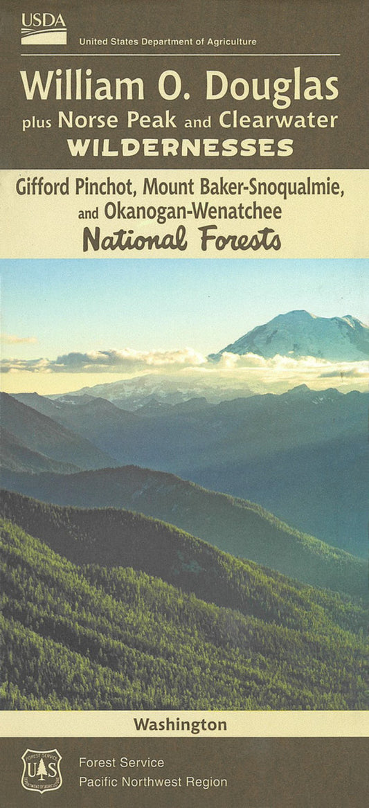 Gifford Pinchot National Forest - William O. Douglas, Norse Peak and Clearwater Wildernesses Forest Service Map - Cover
