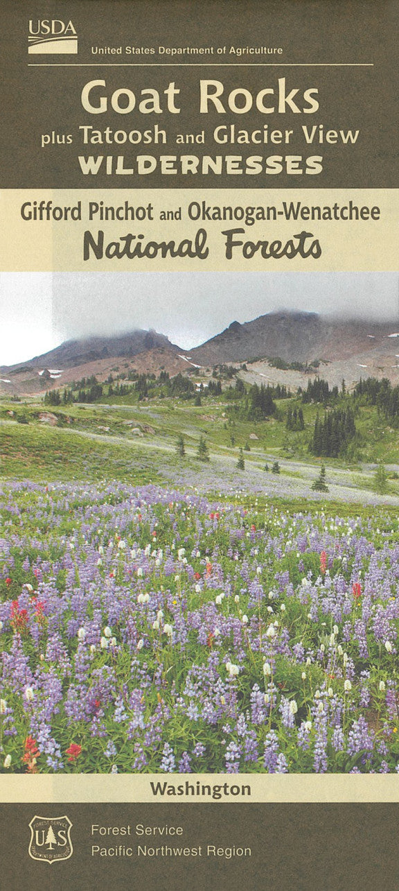 Gifford-Pinchot National Forest - Goat Rocks, Tatoosh & Glacier View Wildernesses Forest Service Map - Cvr