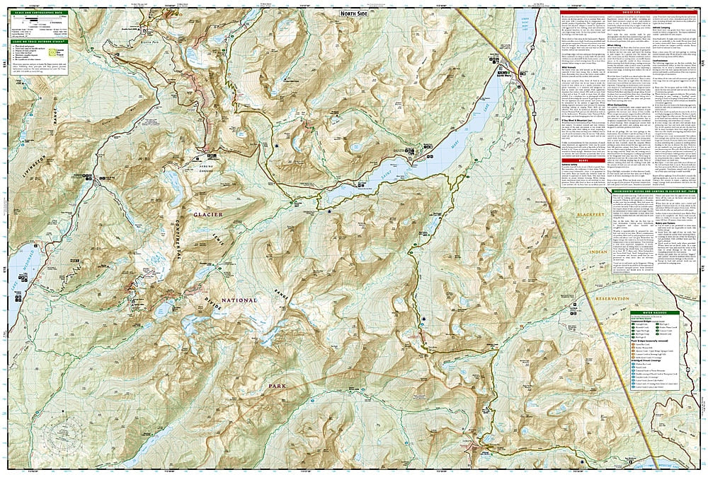 Glacier National Park - Two Medicine Trails Illustrated Topographic Map #315 - Map