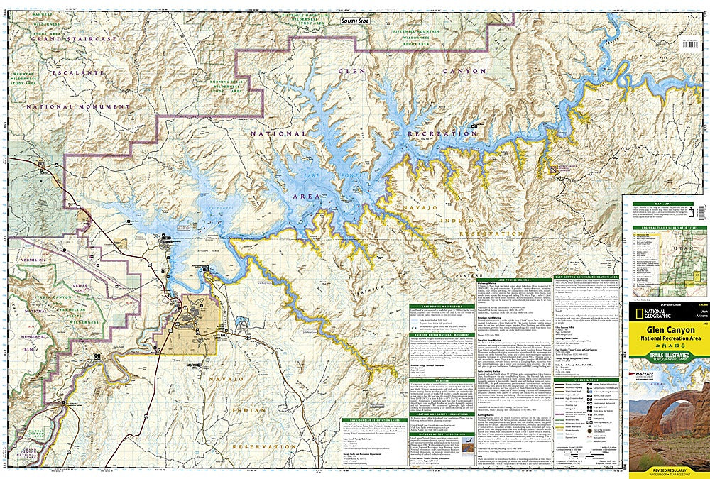 Glen Canyon Trails Illustrated Topographic Map #213 - Map Detail