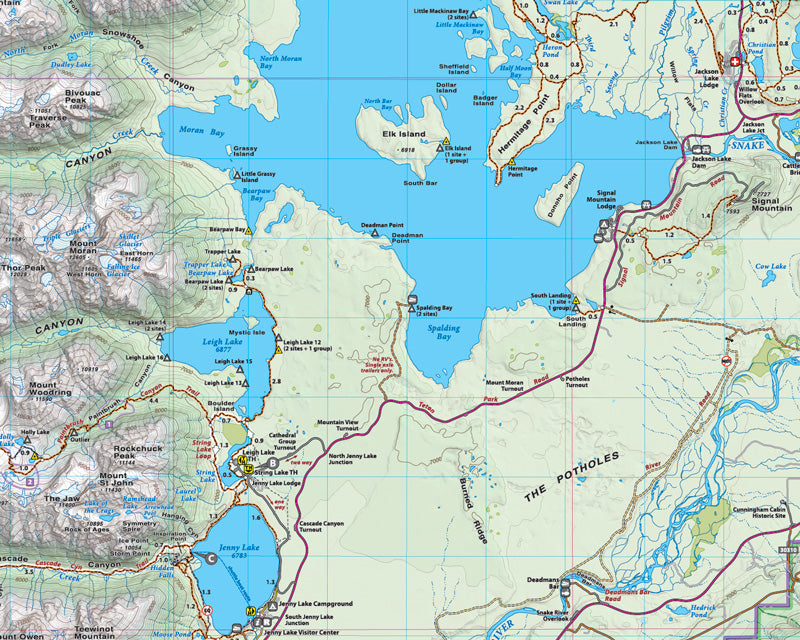 Grand Teton National Park & Jackson Hole Outdoor Recreation Map - Map