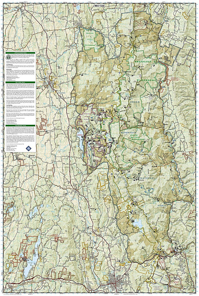 Green Mountain National Forest North Trails Illustrated Topographic Map #747 - Map Detail