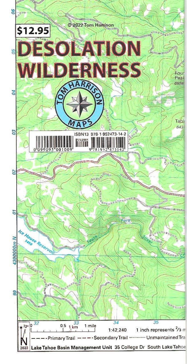 Desolation Wilderness Hiking Map
