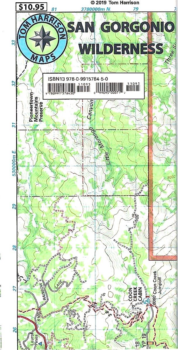 San Gorgonio Wilderness Hiking Map