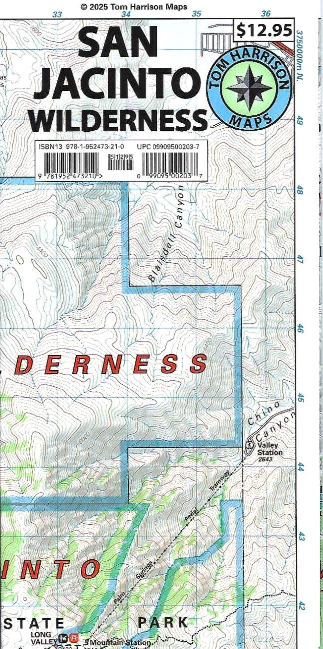 San Jacinto Wilderness Hiking Map