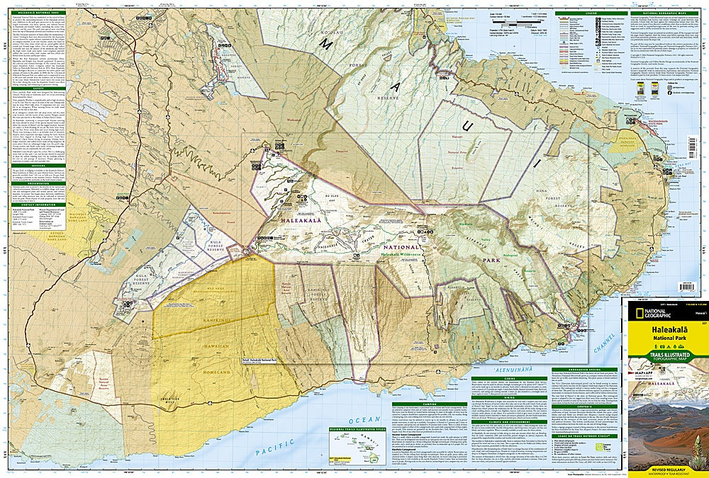 Haleakala National Park Trails Illustrated Topographic Map #227 - Map Detail