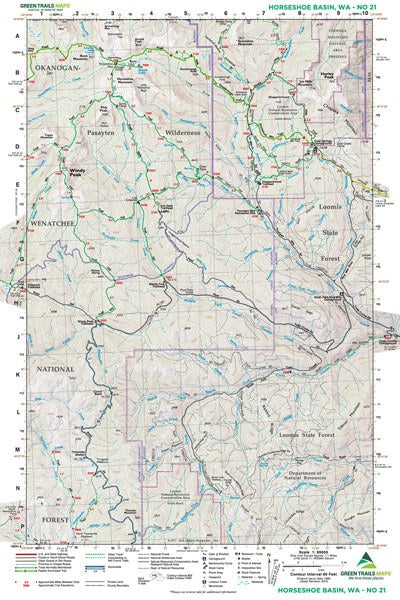 Horseshoe Basin, WA - Green Trails Map #21
