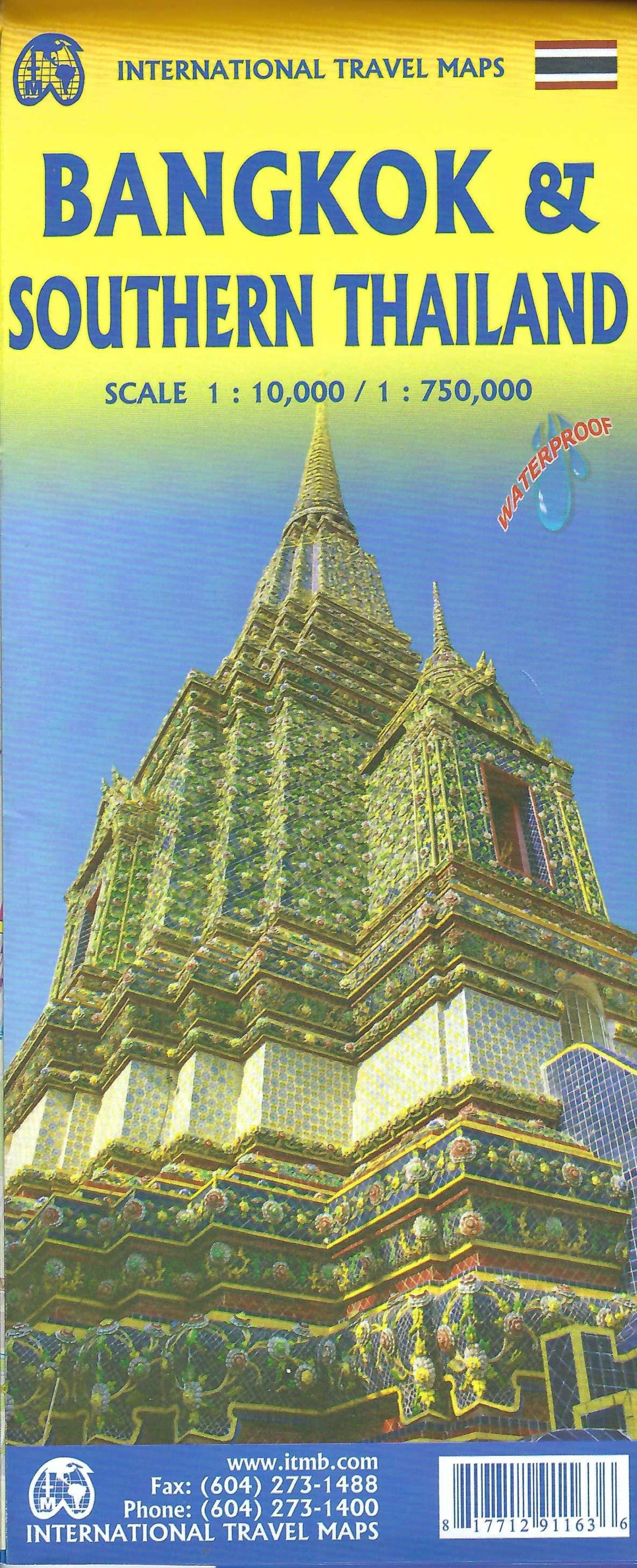 Bangkok & Thailand South Travel Map