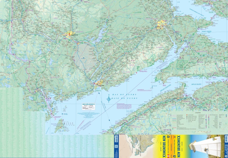 New Brunswick Travel & Reference Map by ITMB - South Map
