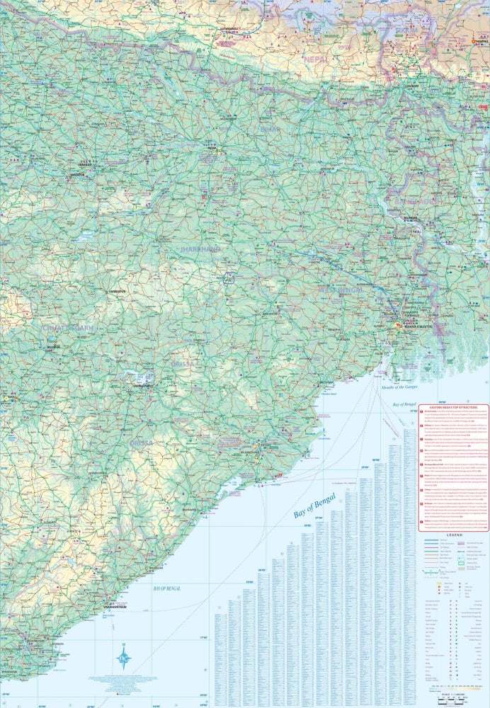 Sikkim & Eastern India Travel & Reference Map by ITMB - Regional Map