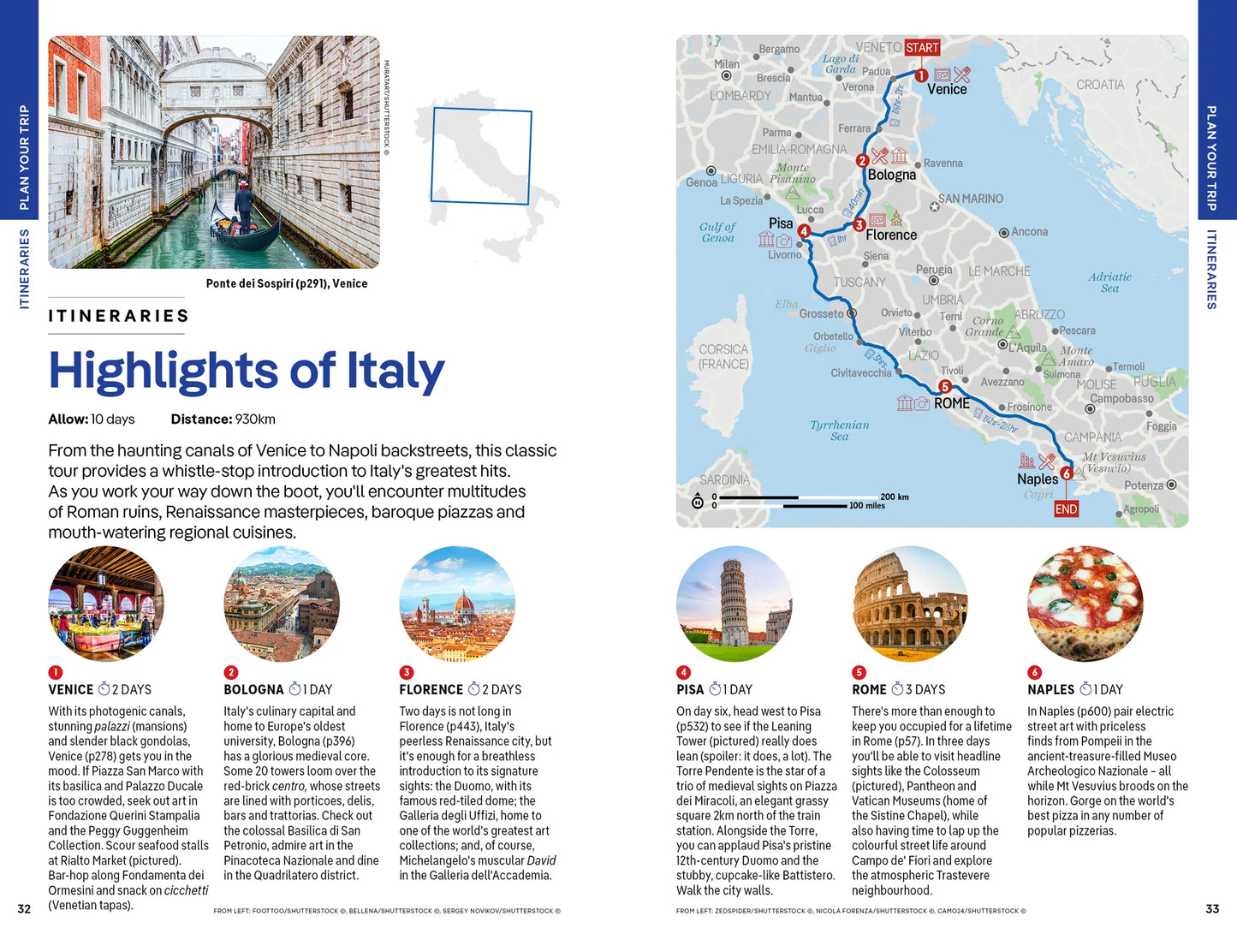 Italy Travel Guide Book by Lonely Planet - Sample Page
