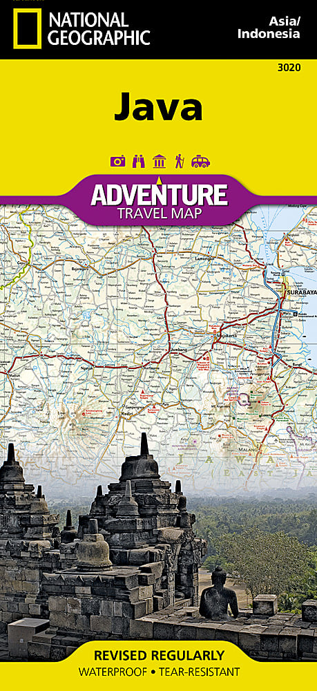 Java (Indonesia) Adventure Travel Map by National Geographic - Cover