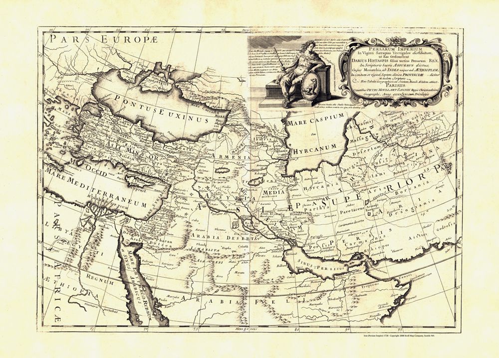 Antique Map of Iran 1730