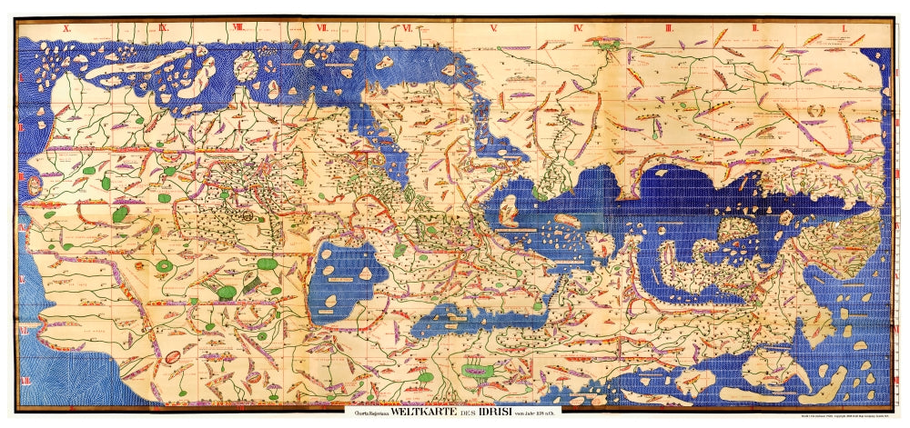 World 1154 Antique Map Reproduction