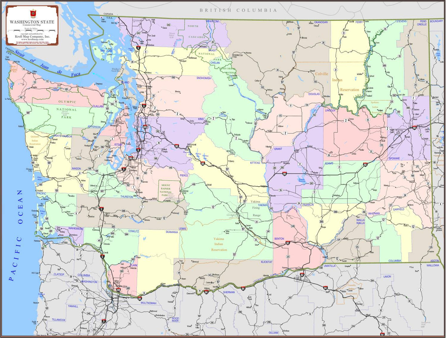 Washington State Commercial Map