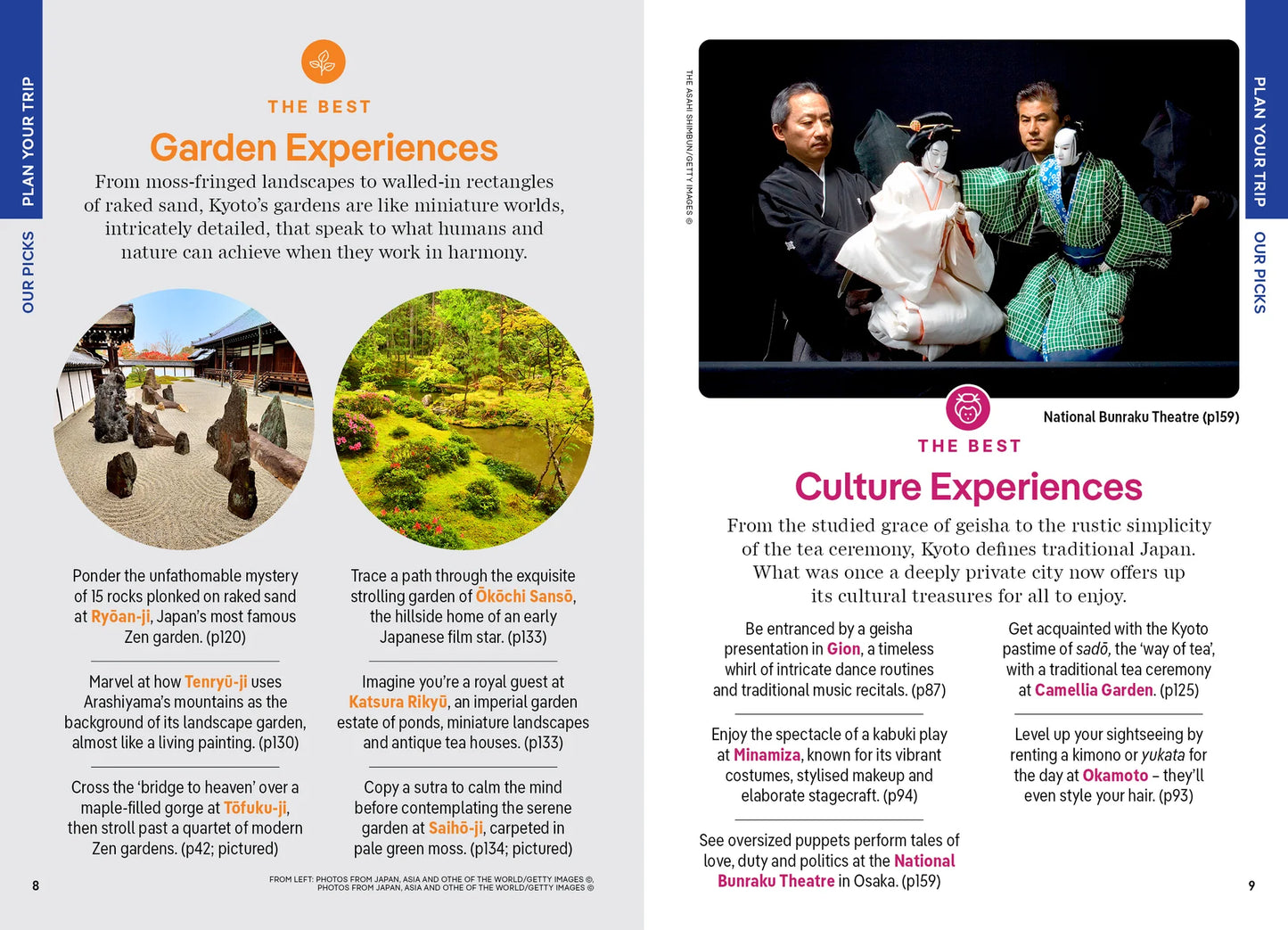 Kyoto & Osaka Pocket Travel Guide Book by Lonely Planet - Sample Page