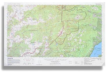 The Brothers - Mt. Anderson Custom Correct Trail & Hiking Map