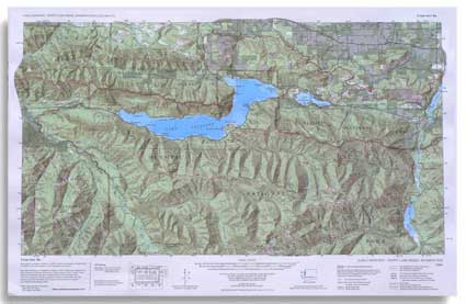 Lake Crescent - Happy Lake Ridge Trail Map by Custom Correct Maps