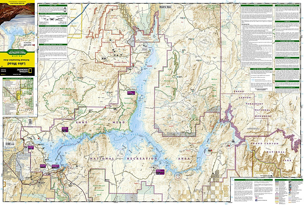 Lake Mead National Recreation Area Trails Illustrated Topographic Map #204 - Map Detail