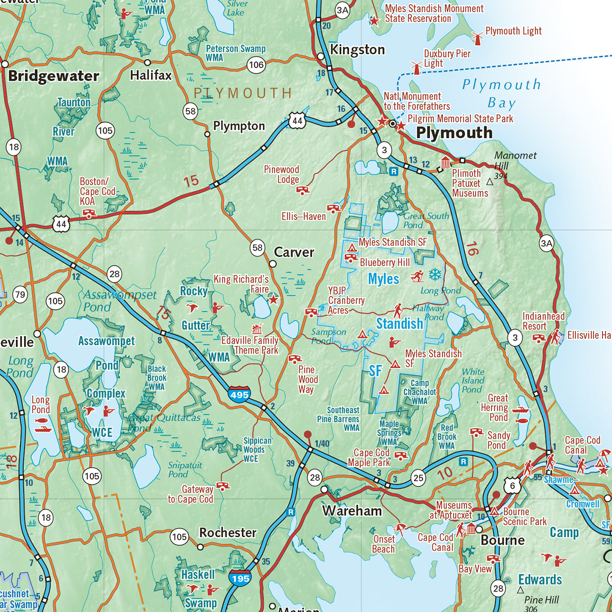 Massachusetts Recreation Map