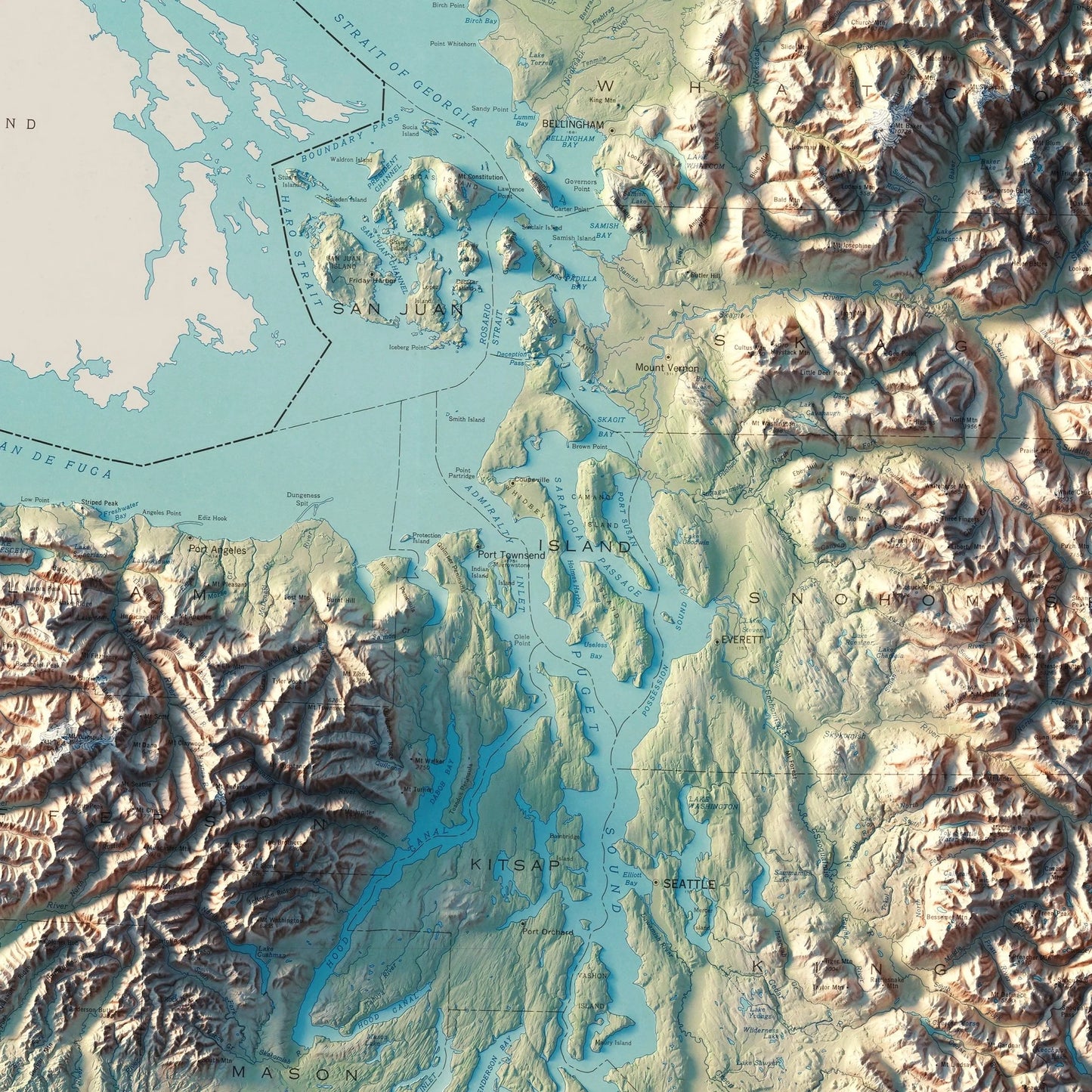 Washington 1968 Relief Map