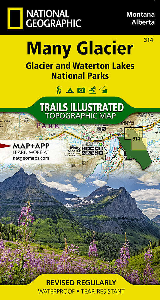 Glacier National Park - Many Glacier Trails Illustrated Topographic Map #314 - Cover