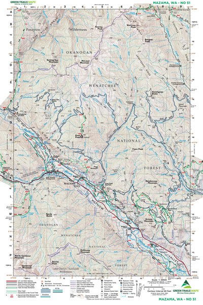 Mazama, WA - Green Trails Map #51
