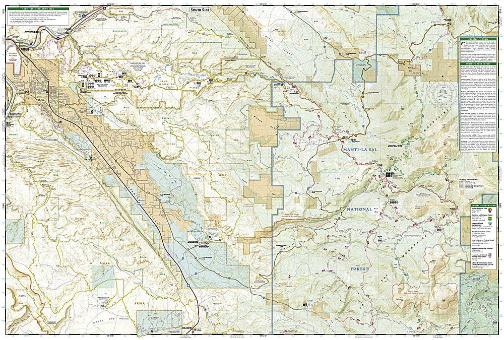 Moab Area East Trails Illustrated Topographic Map #507 - Map Detail