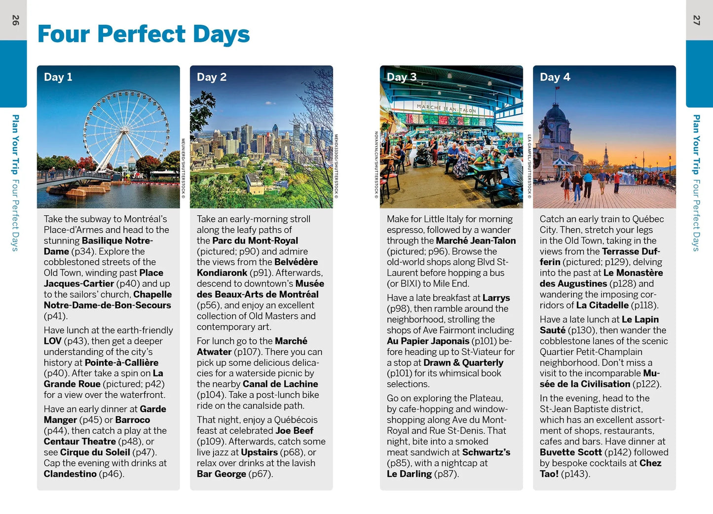 Montreal & Quebec City Pocket Travel Guide Book by Lonely Planet - Sample Page