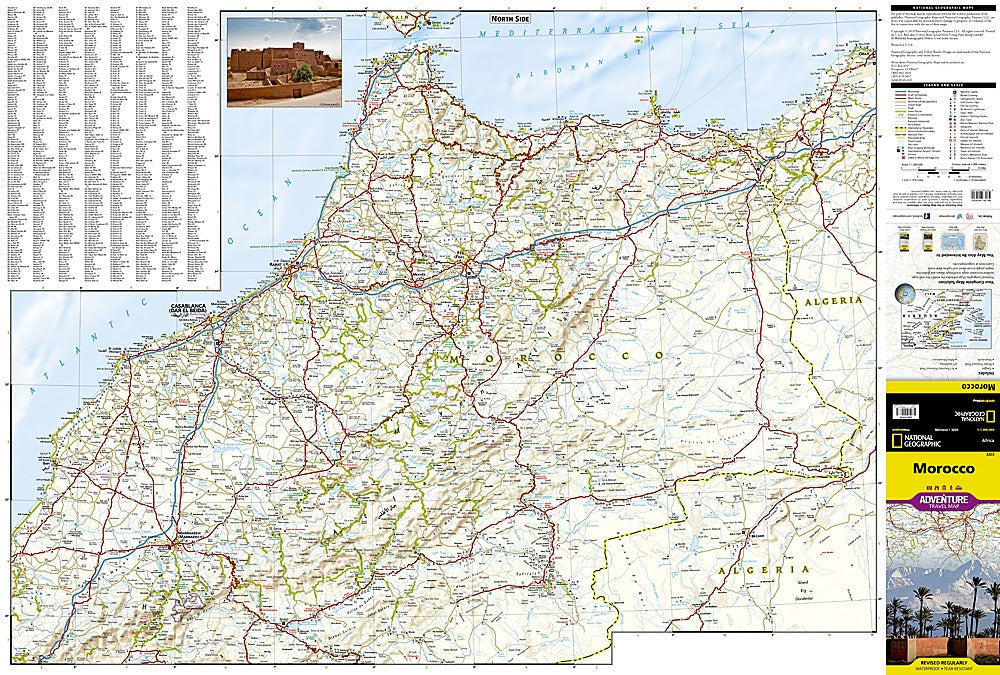 Morocco Adventure Travel Map by National Geographic - Map Detail