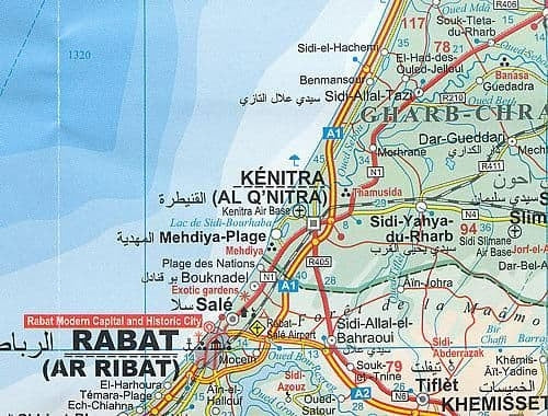 Morocco Road Map by Gizi Map - Map Detail