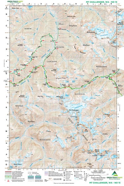 Mount Challenger, WA - Green Trails Map #15