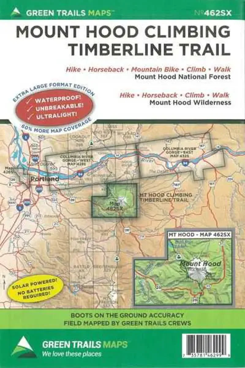 Mount Hood Climbing, OR - Green Trail Map #462X