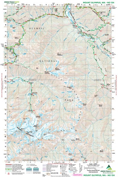 Mount Olympus, WA - Green Trails Map #134