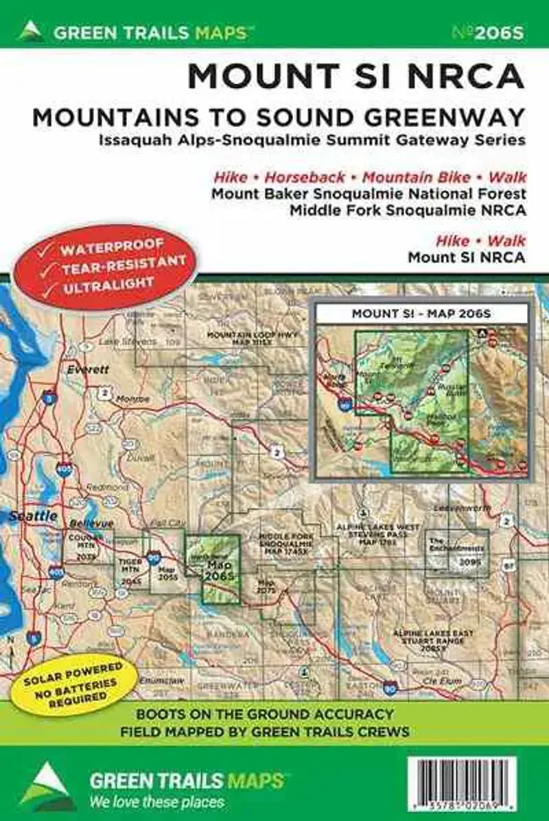 Mount Si NRCA, WA - Green Trails Map #206S