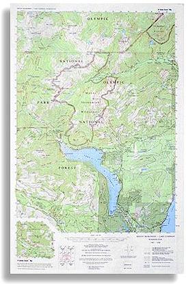 Mount Skokomish - Lake Cushman Trail Map by Custom Correct Maps
