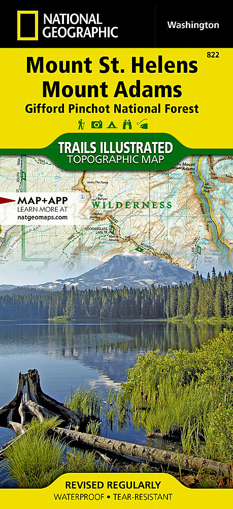 Mt. St. Helens & Mt. Adams Trails Illustrated Topographic Map #822 - Cover