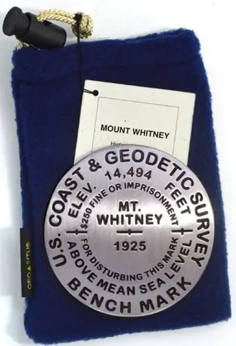 Mt. Whitney Bench Mark Medallion