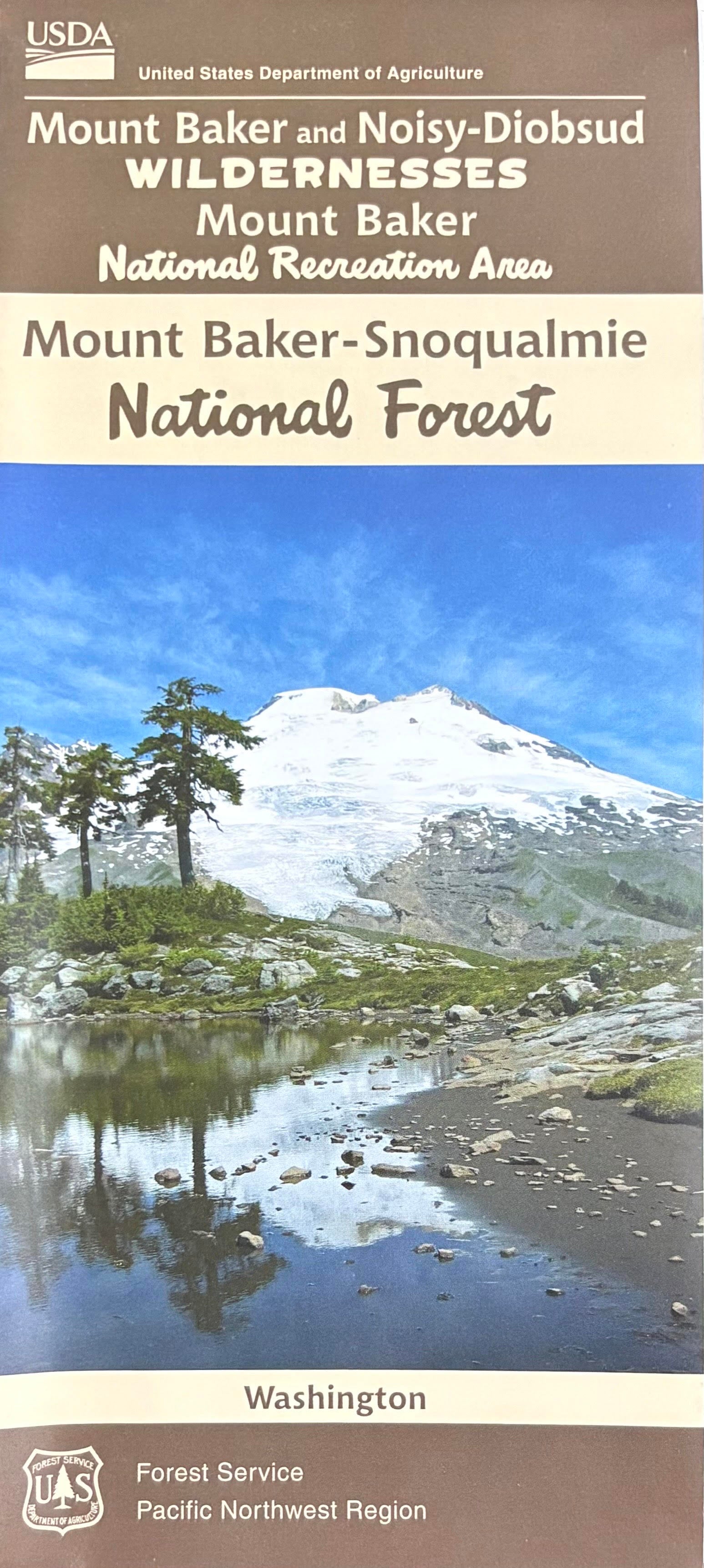 Mt Baker-Snoqualmie National Forest - Mt Baker & Noisy-Diobsud Wildernesses Forest Service Map - Cover