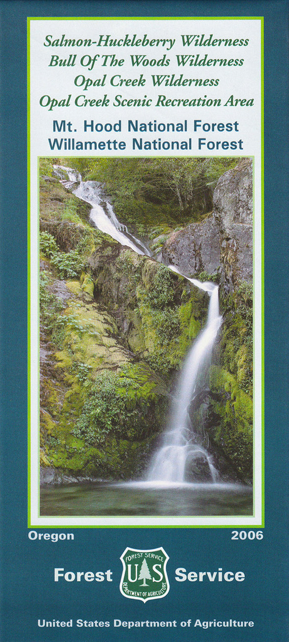 Mt. Hood National Forest - Salmon-Huckleberry, Bull of the Woods, Opal Creek Wildernesses NFS Map - Cover