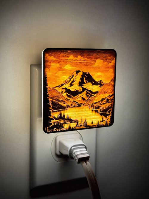 Mt Rainier Night Light