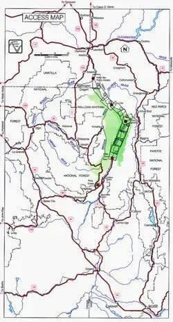 Snake River, Wild & Scenic Boater's Guide from U.S. Forest Service - Map