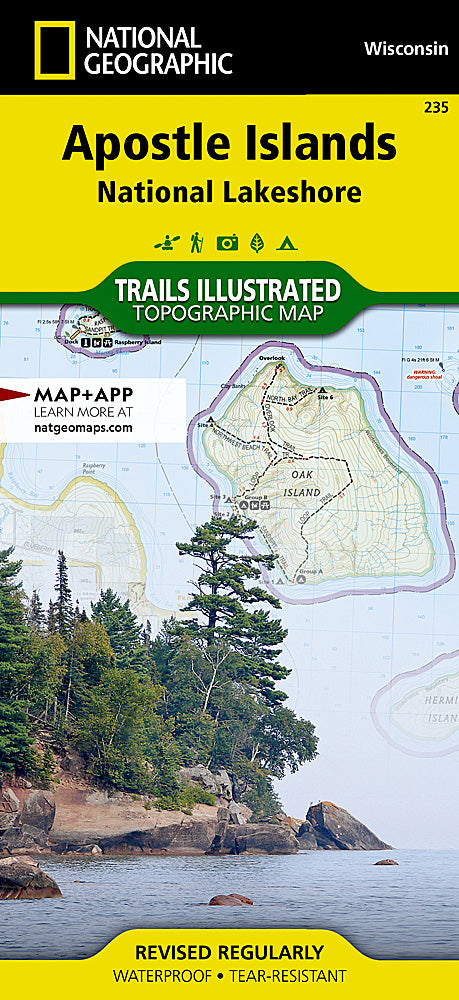 Apostle Islands National Lakeshore Trails Illustrated Topographic Map #235 by Nat Geo - Cover