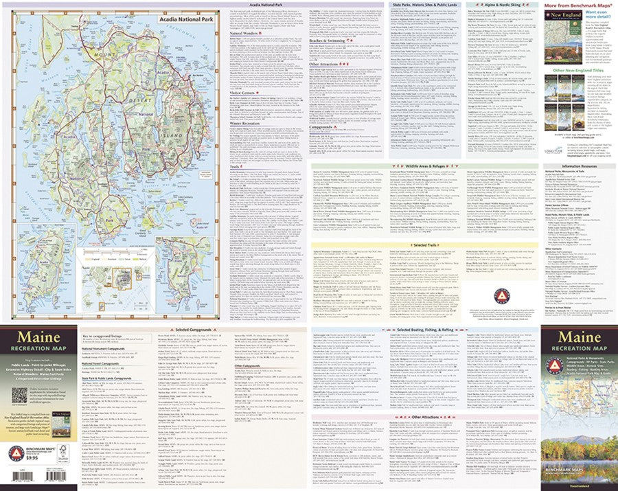 Maine Recreation Folded Map by Benchmark Maps - Rec Information
