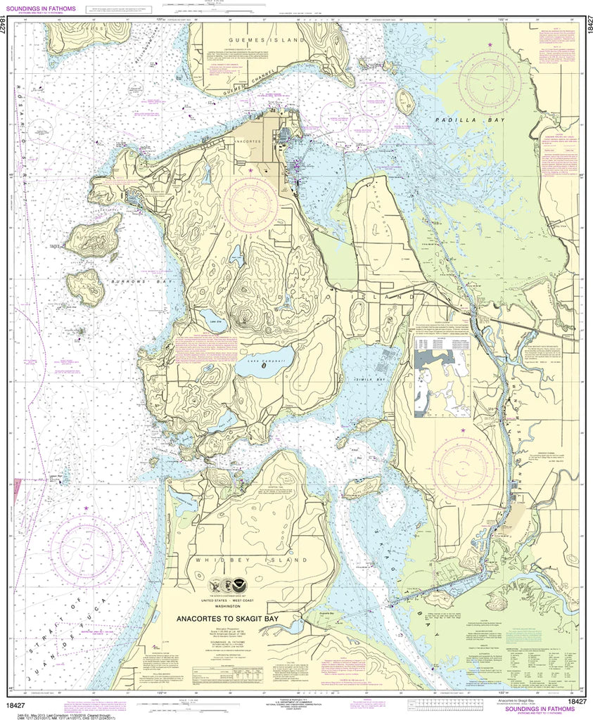Anacortes to Skagit Bay Nautical Chart #18427