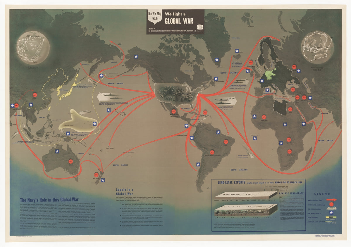 World War II Naval War Map 6 - We Fight a Global War