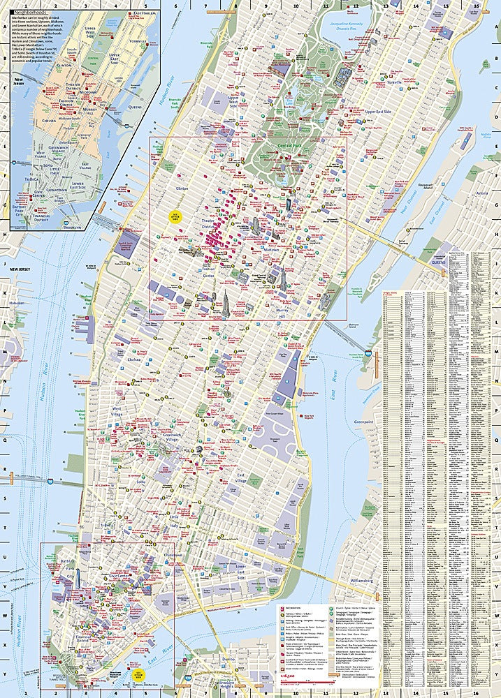 New York City Map & Travel Guide by National Geographic - Map Detail