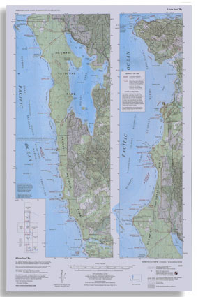 North Olympic Coast Trail Map by Custom Correct Maps