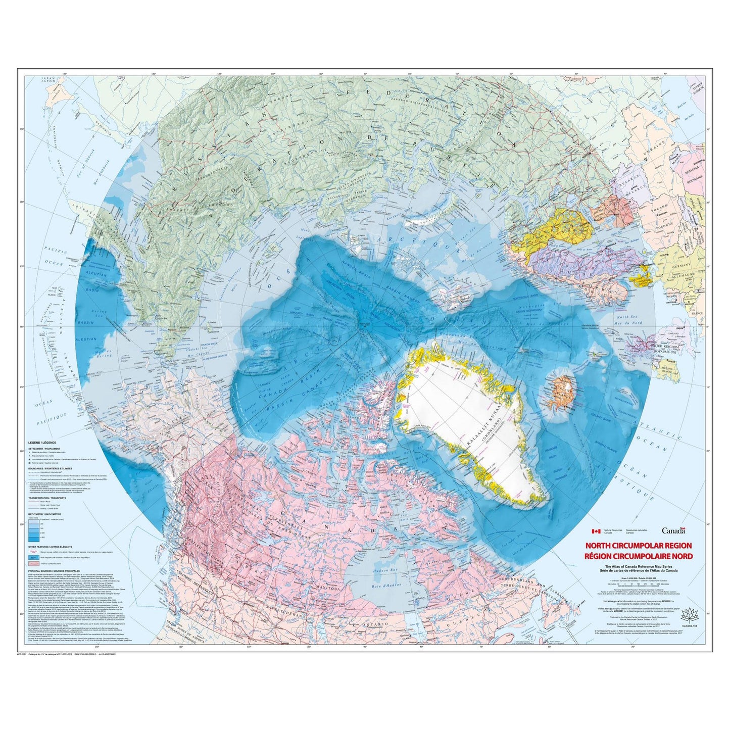 North-Circumpolar-Wall-Map